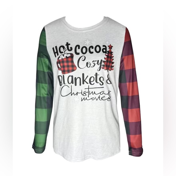 Adorable Woman’s Long Sleeve Crewneck Holiday Top. Size: Various - Picture 3 of 3